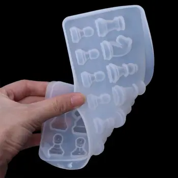 La resina de los Moldes Establecidos por Garloy,2Pcs 3D de Ajedrez Claro Molde de Silicona para la Fabricación de la Arcilla del Polímero de Artesanía de Resina Epoxi