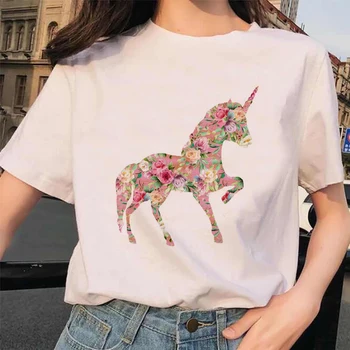 Las mujeres 2020 Loro de Impresión de la Moda Estética de la Pintura de la Vendimia de Verano de las Señoras Camisa de la Mujer T-shirts Superior T Gráfico Femenina Camiseta T-Shirt