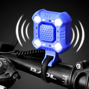 BASECAMP Bicicleta Eléctrica de la Campana de Carga USB 140 db a prueba de Lluvia Cuerno de Ciclismo Cuerno de Luz de los Faros de Bicicleta Anillo de la Campana del Accesorio