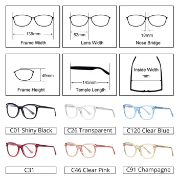 Ralferty 2020 de la Moda de los Marcos de Anteojos Mujeres Óptica Plaza TR Equipo Gafas Anti Luz Azul Juego de Gafas de Oculos De Grau