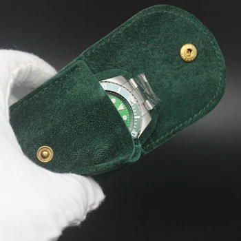 La parte superior zapatilla Verde Reloj de la bolsa Original de Protección de Bolsillo de franela Bolsa para Rolexable Relojes de Bolsillos Verde Bolsas de Almacenamiento de 116610