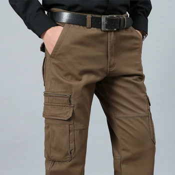 Nueva Casual Táctico Pantalones Masculinos Camo Jogger Más el Tamaño de 48 Pantalones de Algodón de Muchos de Bolsillo de Estilo Militar ArmyGreen de los Hombres Pantalones de Carga