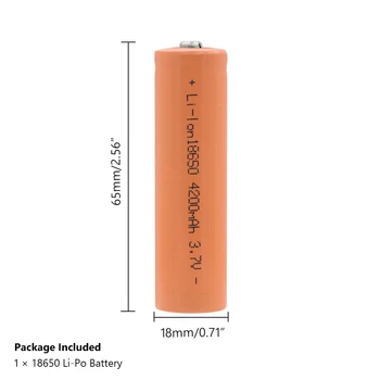 4Pcs 3.7 V Li-ion (Batteria 18650 Células 4200 mah de Gran Capacidad, Recargable Señalado Arriba 18650 de la Batería para los Dispositivos Portátiles de la Antorcha