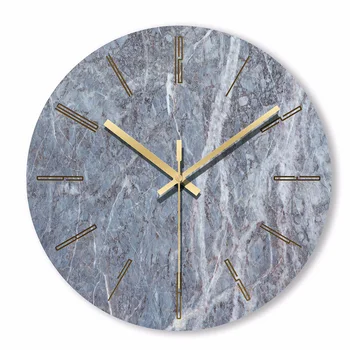12 PULGADAS Ronda de Reloj de Pared Sencilla decoración Nórdica Moderna de Mármol, Reloj de Pared, Reloj de Salón, Cocina Office Dormitorio