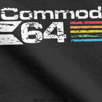 Retro Commodore 64 Tops Camiseta Nueva de Puro Algodón Camisetas Camisas de C64 Amiga Nerd Geek de la Computadora en 3D Camisetas O Cuello Tops y Camisetas