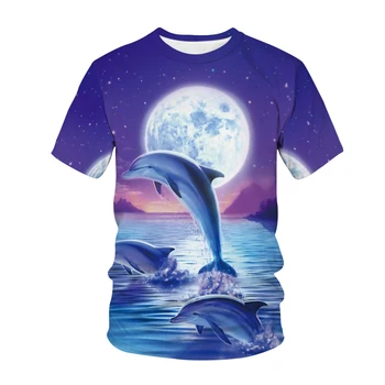 2019 más reciente Impreso en 3D los amantes de los Delfines camiseta de Verano de Manga Corta Divertido Top Camisetas de Moda Casual ropa de Dropshiping