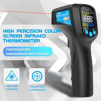Digital Termómetro Infrarrojo termometro infrarojo IR-pantalla LCD del Medidor de Temperatura Sin contacto por Láser Termómetros Termómetro Higrómetro