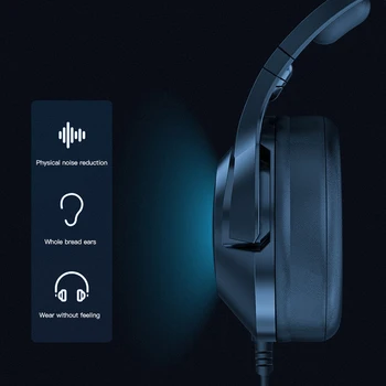 ONIKUMA K9 Juego de Auriculares Ergonómicos Virtual de 3,5 mm con Cable PC con Auriculares Estéreo de la Música de los Auriculares Para PS4 Xbox One ordenador portátil