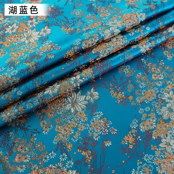 Estilo chino de satén jacquard brocado patrón de diseño DIY vestido de telas para coser el cheongsam y kimono material
