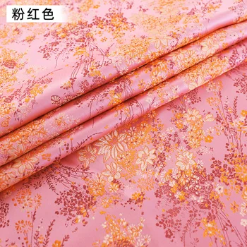 Estilo chino de satén jacquard brocado patrón de diseño DIY vestido de telas para coser el cheongsam y kimono material