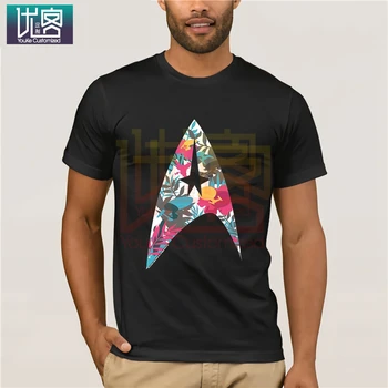 Star Trek Tropical Insignia de la flota estelar T-shirt 16 de Algodón de la Camiseta Presente Tops de Verano Camisetas de Algodón O de Cuello T-Shirt
