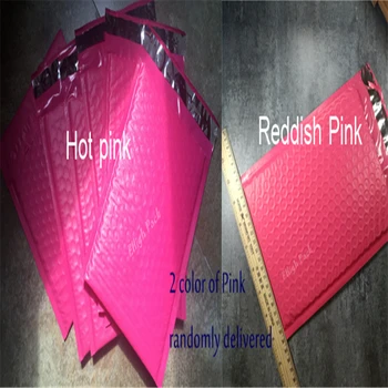 13.2x17.8 cm (5.2*7 pulgadas) 20pcs/lot espacio Utilizable rosa Poli anuncio publicitario de la burbuja de los sobres acolchados de Correo de la Bolsa de Auto Sellado