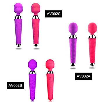 Inalámbrica Consoladores AV Vibrador Magic Wand para las Mujeres G-spot Estimulador de Clítoris USB Recargable Masajeador de Juguetes Sexuales Muscular de los Adultos