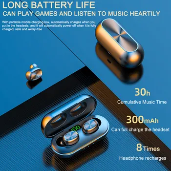 B5 TWS Bluetooth 5.0 Auriculares Auriculares Inalámbricos Con Micrófono de los Deportes de la prenda Impermeable Mini Auriculares Auriculares Para el iPhone iOS Teléfono Xiaomi