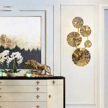 De lujo especial Lotus modelo habitación del pasillo de luz de la decoración de la sala de estar de fondo de la pared de la escalera de la mesilla espejo frontal de la lámpara
