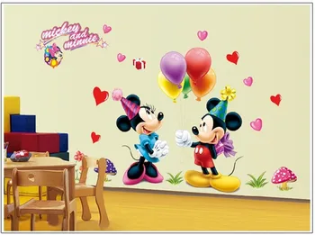 Disney New Marvel Congelado Coches de Mickey Mouse Minnie etiqueta Engomada de la Pared 3D tridimensional en la Pintura Decorativa Decoraciones para el Hogar