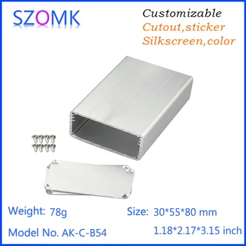 1 pieza, 30*55*80mm los proveedores de china szomk extruido de aluminio anodizado de aluminio de la carcasa de la electrónica carcasa de la caja de control