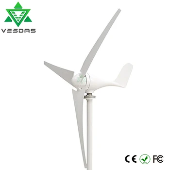 De alta calidad de 400W de Generador de Turbina de Viento de la CA 12V 24V Pequeño Windmail Energía Libre Horizonte de un Generador de luz de la calle