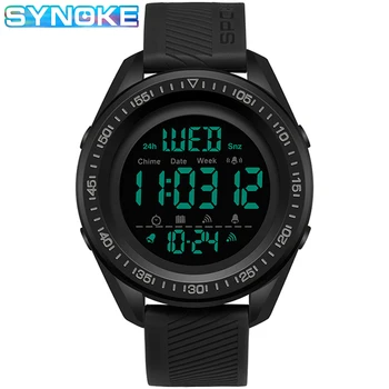 SYNOKE Militar Reloj de los Deportes para los Hombres Bluetooth de Lujo de Led Digital Resistente al Agua reloj de Pulsera Impermeable Casual erkek saat