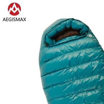 AEGISMAX M3 Serie de Acampar al aire libre Senderismo mantener Caliente Ganso Blanco Abajo de invierno Saco de Dormir Momia