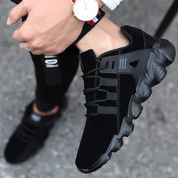 2020 de la moda de franela zapatillas de deporte de adultos de la PU impermeable de los deportes de zapatos de los hombres zapatos ligero transpirable zapatillas zapatos casuales