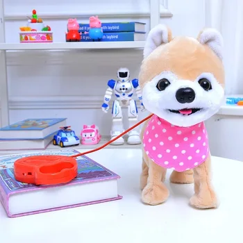 Perro-Robot Cantar Bailar Caminar Musical Husky Electrónica de Perro Juguetes para Niños con Correa de Perro Llamado Eléctrico de la Música de Baile de la Felpa