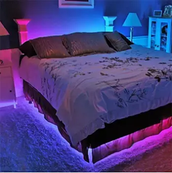 Inteligente del cuerpo humano, sensor de luz, control wireless noche LED de luz del dormitorio de despertador cama en cama alrededor de inducción cinturón de luz