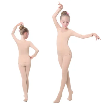 Songyuexia Nuevas Chicas De Ballet De Niños Ropa Interior Traje Nude Leotardos Medias De Ballet Traje Fuerte Estiramiento De La Ropa Interior Térmica Para La Danza