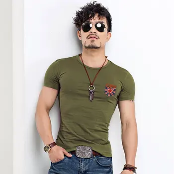 20 color Falso Diseño de bolsillo para Hombre Camiseta Slim Fit O-cuello de la camiseta de los Hombres Camisas de Manga Corta Casual de la camiseta de la Camiseta Tops Más el Tamaño de S-5XL