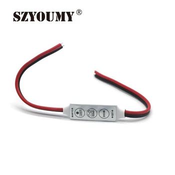 SZYOUMY 50pcs/Lot de la Tira del LED Dimmer 3 Claves Para el Led de Color Único de la Tira de la Tira del Led Interruptor de Tipo Mini Regulador de 12V Envío Gratis