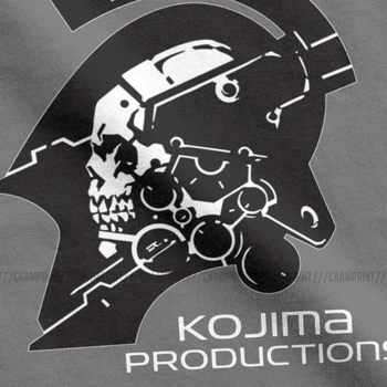 Único Kojima Productions Muerte De Varamientos De Camiseta De Los Hombres De Algodón De La Camiseta De Hideo Metal Gear Solid Reedus Juego De Mgs De Manga Corta Camisetas