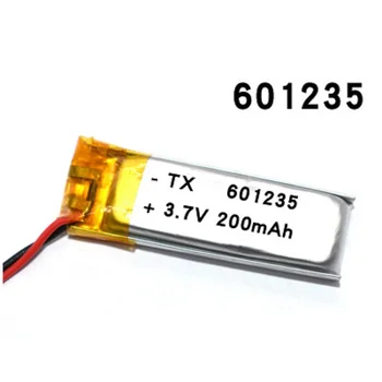 3.7 V 200mAh Batería Recargable 601235 de Polímero de Litio Li-Po baterías de iones De DIY Mp3 GPS bluetooth Auriculares Auricular