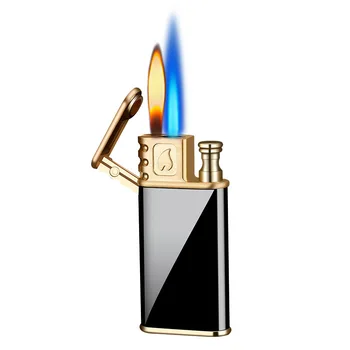 Inusual Magia Doble Encendedores de Llama, Libre de Metal, Fuego de Gas a prueba de viento Cigarrillo Cigarro Jet Antorcha Turbo Encendedor de Butano Gadgets para Hombres