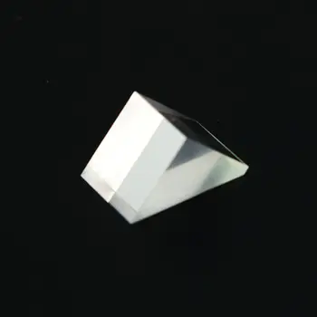 10 piezas Pequeñas Óptica Triangular de Vidrio en Ángulo recto Prisma Óptica de la Luz de la Enseñanza de la Ciencia de 90 Grados