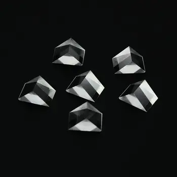 10 piezas Pequeñas Óptica Triangular de Vidrio en Ángulo recto Prisma Óptica de la Luz de la Enseñanza de la Ciencia de 90 Grados