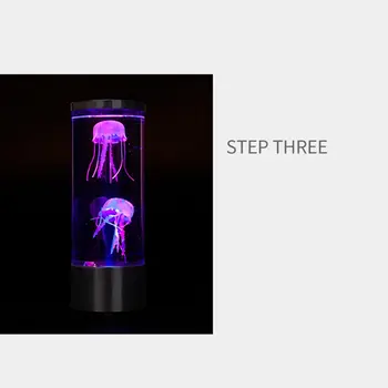 Medio de las medusas de la lámpara LED que cambia de color la decoración del hogar luz de la noche Medusas en el Acuario de Estilo de la Lámpara del Led