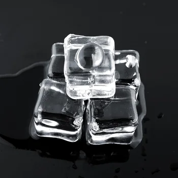 16Pcs Falso Cubos de Hielo Reutilizables Artificiales de Acrílico Transparente de Cubos de Cristal de Whisky, Bebidas Mostrar la Fotografía Props la Fiesta de la Boda Decoración