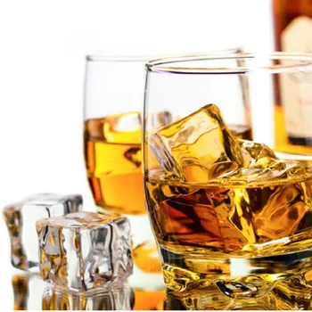 16Pcs Falso Cubos de Hielo Reutilizables Artificiales de Acrílico Transparente de Cubos de Cristal de Whisky, Bebidas Mostrar la Fotografía Props la Fiesta de la Boda Decoración