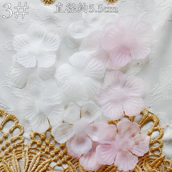 100 Pcs/Lot color Rosa de encaje blanco parche apliques de tela de encaje vestido de Novia DIY flores de la novia del cabello velo de la ropa de la decoración de la SM447
