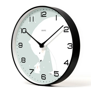 Cocina nórdica Reloj de Pared de Diseño Moderno Relojes para el Hogar Silencio Colgante Reloj a pilas Silenciosa Sala de estar Decoración saat