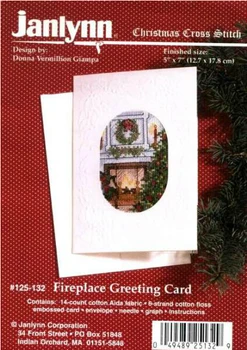 Envío GRATIS serie COMPLETA de punto de cruz de la tarjeta de Navidad de la chimenea árbol de Navidad, Tarjeta de Regalo, Festival de la Tarjeta de