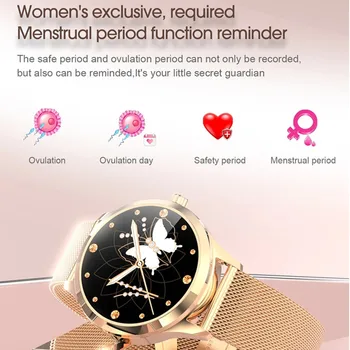 LW07 Smartwatch Nuevo Diseño de las Mujeres de la Moda de la prenda Impermeable IP68 de Fitness Tracker Con la Frecuencia Cardíaca Presión Arterial de Oxígeno
