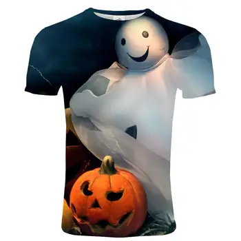 Nuevo Halloween Jinete sin cabeza y la Calabaza en la Cabeza de impresión en 3D camiseta graciosa camiseta de los Hombres de las Mujeres de los Deportes Casual Hip Hop camiseta