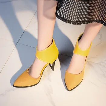 Sgesvier más el tamaño de 32-48 nuevas bombas de zapatos de mujer punta del dedo del pie postal de zapatos de tacón alto zapatos de poca profundidad elegantes damas de baile zapatos de la boda de 2020