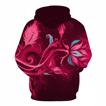 Caliente Nuevo Diseño de Flores Sudaderas con capucha de los Hombres/de las Mujeres en 3d Sudaderas de Impresión Digital Rosa Rosas Florales con Capucha de Harajuku Sudaderas con Capucha de la Marca Tops