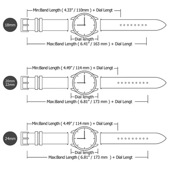 9 el Color Genuino de la venda de Reloj Inteligente de la Banda de Reloj Fullmosa de la Banda de Reloj de Reemplazo de la Correa de Pulsera de 18mm, 20mm, 22mm, 24mm Marrón