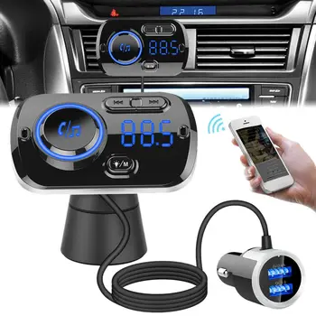 Bluetooth del coche FM Transmisor Modulador de FM para Auto manos libres Radio del Coche Adaptador de Alimentación Reproductor de mp3, Bluetooth Transmisor de Audio FM