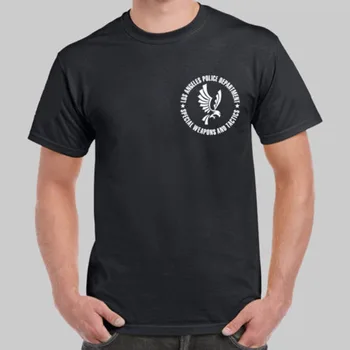 De Policía De Los Ángeles Lapd Swat Tv S. W. A. T. Logo Negro 2019 Nueva Moda T-Shirt De Manga Corta Diseñar Tu Propia Camiseta