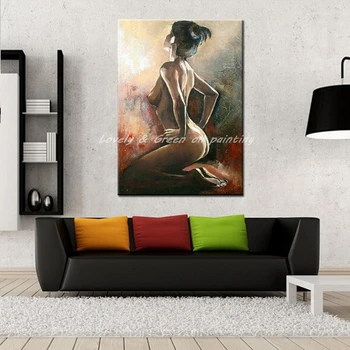 Pintado A Mano Pintura En Tela, Artes Cartel Sexy De Mujeres Desnudas En El Aceite De La Pintura Moderna Abstracta Imágenes De La Pared Para La Sala De Estar Decoración Para El Hogar