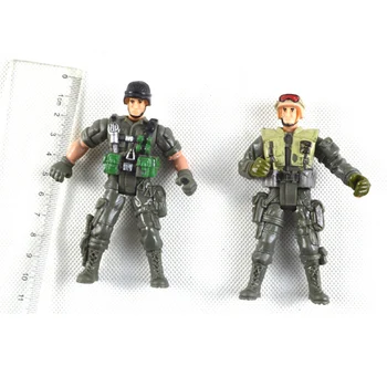 6Pcs/Set articulaciones Móviles de la Fuerza del Ejército de Los soldados de la Asamblea Modelo de Mini Figuras de Acción de los Niños de Juguete para niños